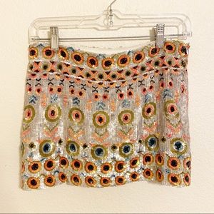 KAS New York Skirt - Topaz Sequin XS Mini Skirt